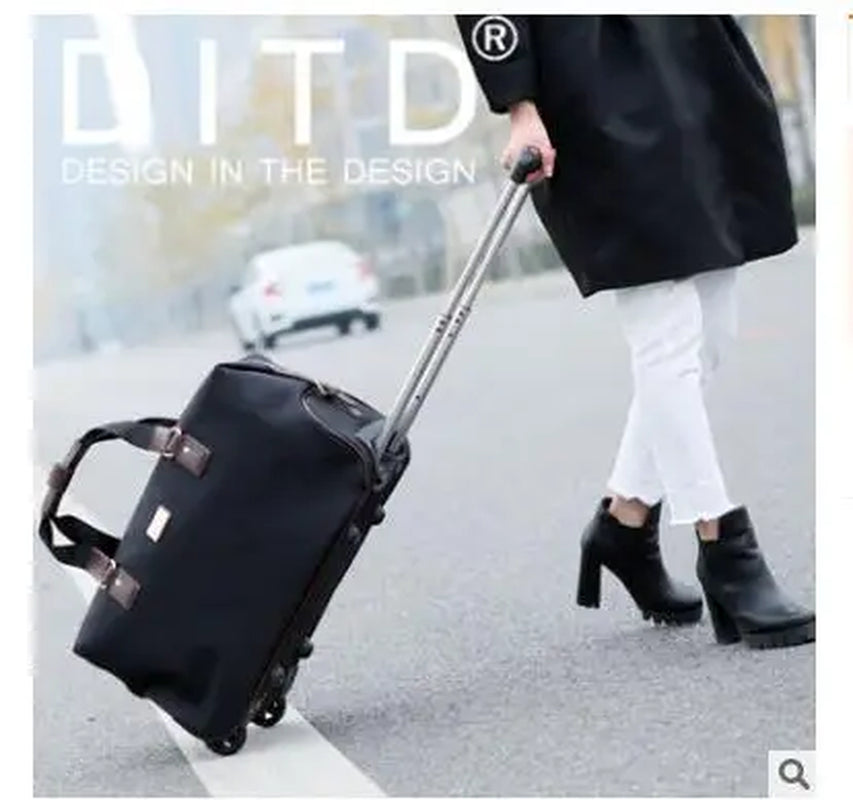 Travel Trolley Bag 20 Inch Cabin Size Oxfor Wheels Bag 24 Inch Women Rolling Luggage Bags Wheeled Bag Business Baggage Suitcase
