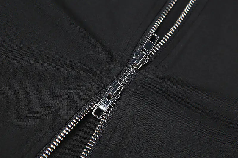 Double Zipper Long Sleeve Set