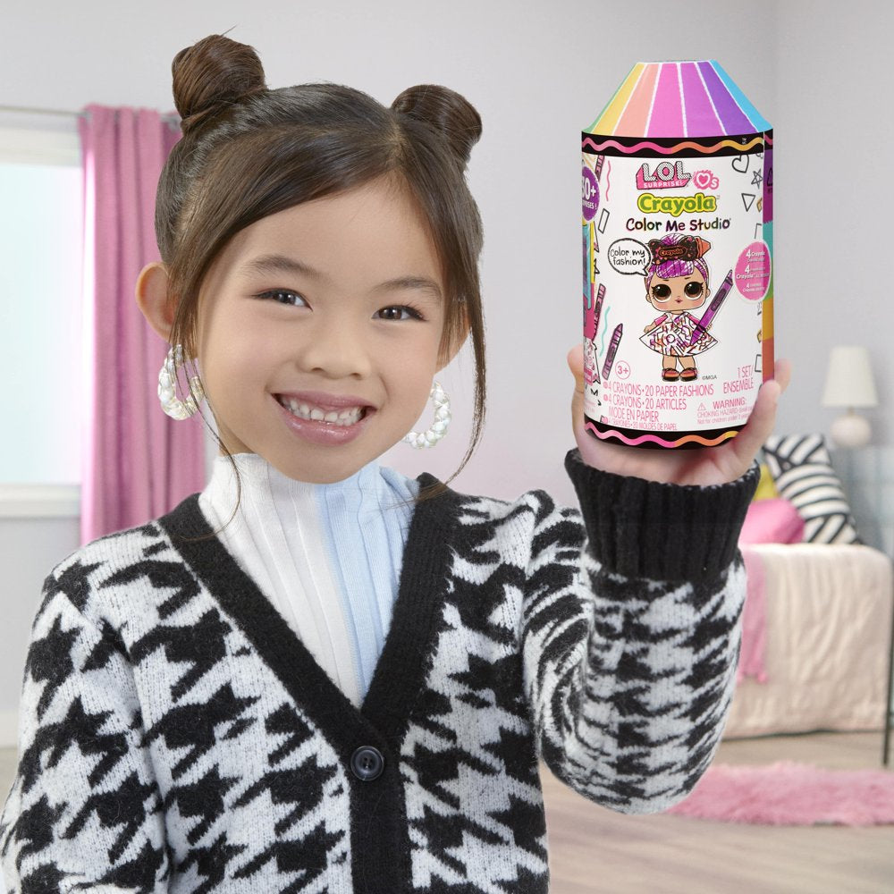 LOL Surprise Loves CRAYOLA Color Me Studio with Collectible Doll, 30+ Surprises, Paper Dresses, Crayon Dolls, Art Studio Packaging, Limited Edition, Girls Gift 3+